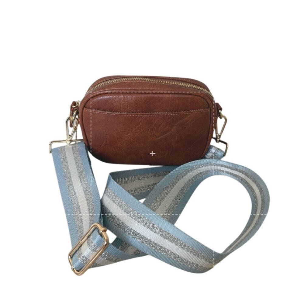 Threaded Pear NWT Brown Vegan Leather Crossbody Bag w/ Removable Strap